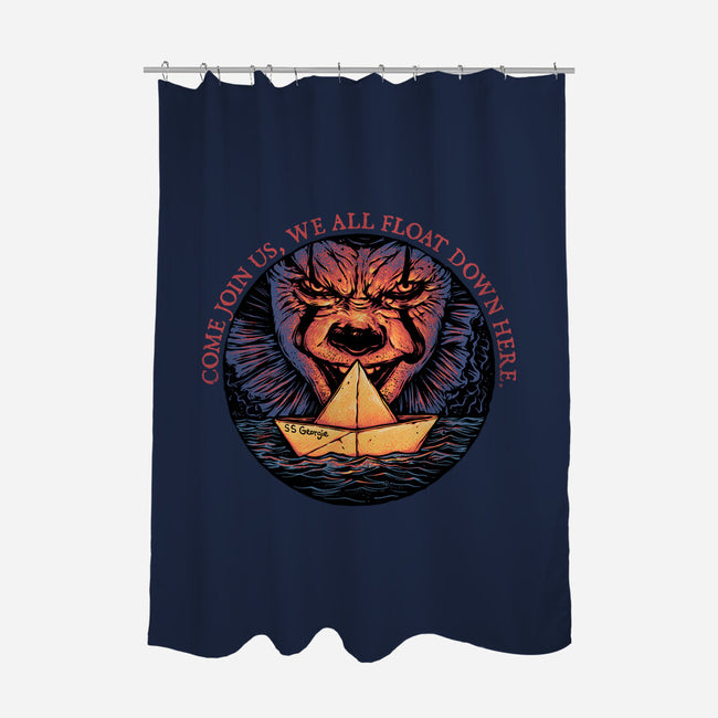 Join The Float-None-Polyester-Shower Curtain-glitchygorilla