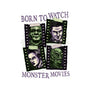 Born To Watch Monster Movies-Baby-Basic-Tee-glitchygorilla