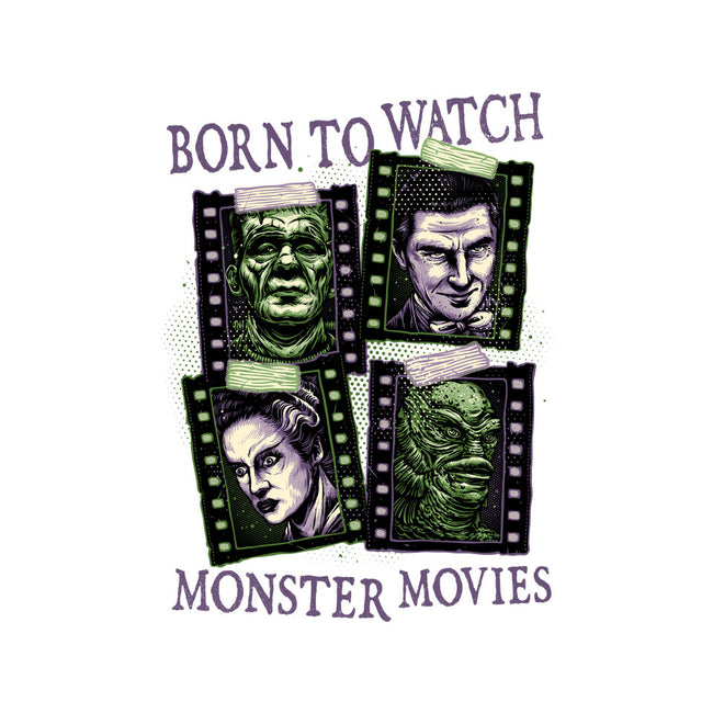 Born To Watch Monster Movies-None-Basic Tote-Bag-glitchygorilla