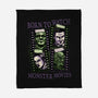 Born To Watch Monster Movies-None-Fleece-Blanket-glitchygorilla