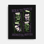 Born To Watch Monster Movies-None-Stretched-Canvas-glitchygorilla