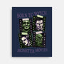 Born To Watch Monster Movies-None-Stretched-Canvas-glitchygorilla