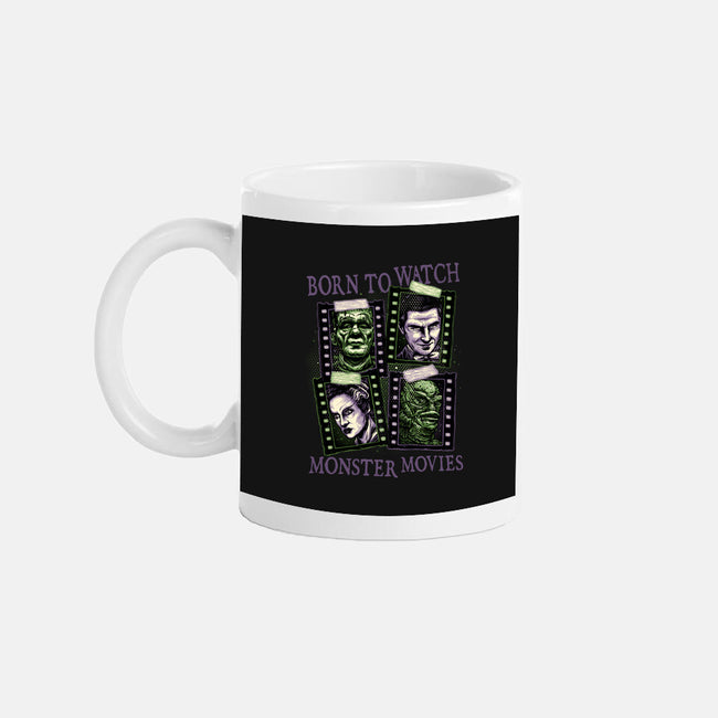 Born To Watch Monster Movies-None-Mug-Drinkware-glitchygorilla
