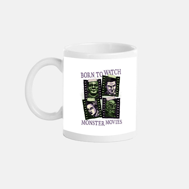 Born To Watch Monster Movies-None-Mug-Drinkware-glitchygorilla