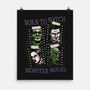 Born To Watch Monster Movies-None-Matte-Poster-glitchygorilla