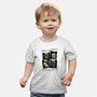 Born To Watch Monster Movies-Baby-Basic-Tee-glitchygorilla