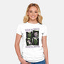 Born To Watch Monster Movies-Womens-Fitted-Tee-glitchygorilla
