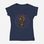 The Infinite Power Of The Universe-Womens-V-Neck-Tee-glitchygorilla