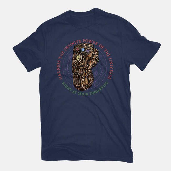 The Infinite Power Of The Universe-Womens-Basic-Tee-glitchygorilla