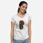 The Infinite Power Of The Universe-Womens-V-Neck-Tee-glitchygorilla