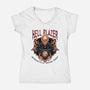 Hellblazer Motorcycle Repair Shop-Womens-V-Neck-Tee-glitchygorilla