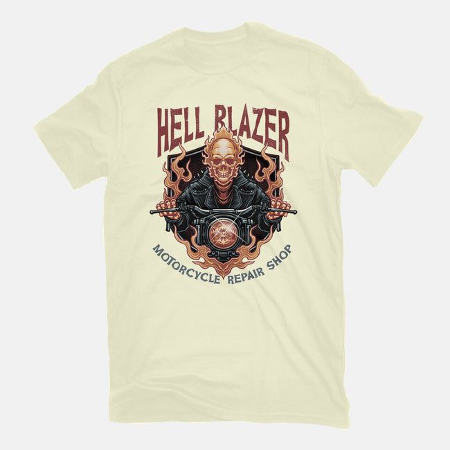 Hellblazer Motorcycle Repair Shop-Mens-Premium-Tee-glitchygorilla