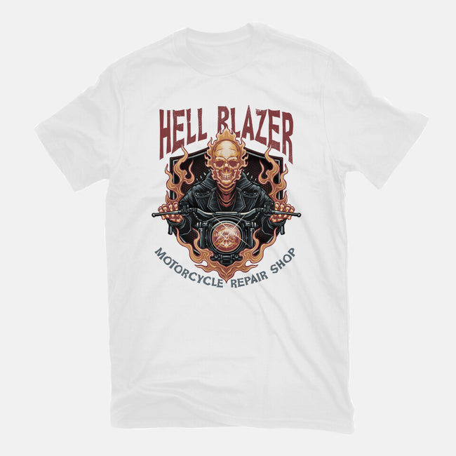 Hellblazer Motorcycle Repair Shop-Youth-Basic-Tee-glitchygorilla