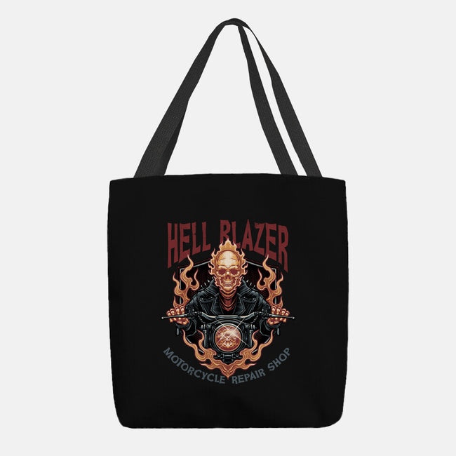 Hellblazer Motorcycle Repair Shop-None-Basic Tote-Bag-glitchygorilla