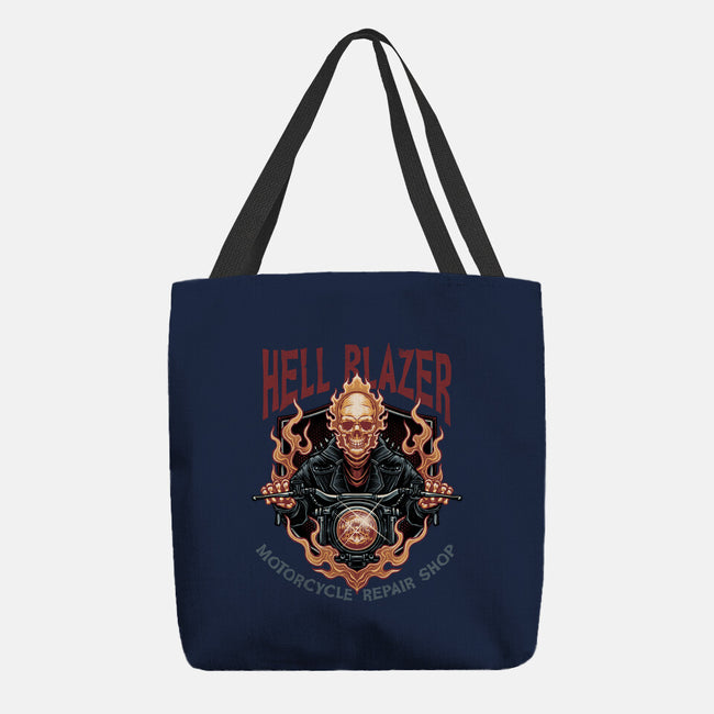 Hellblazer Motorcycle Repair Shop-None-Basic Tote-Bag-glitchygorilla