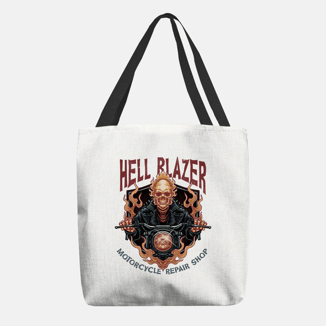 Hellblazer Motorcycle Repair Shop-None-Basic Tote-Bag-glitchygorilla