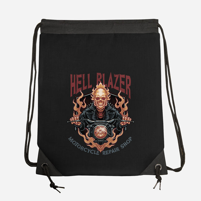 Hellblazer Motorcycle Repair Shop-None-Drawstring-Bag-glitchygorilla