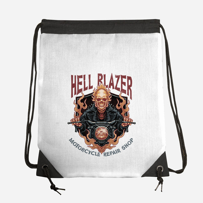 Hellblazer Motorcycle Repair Shop-None-Drawstring-Bag-glitchygorilla