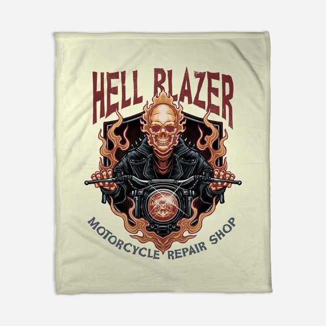 Hellblazer Motorcycle Repair Shop-None-Fleece-Blanket-glitchygorilla