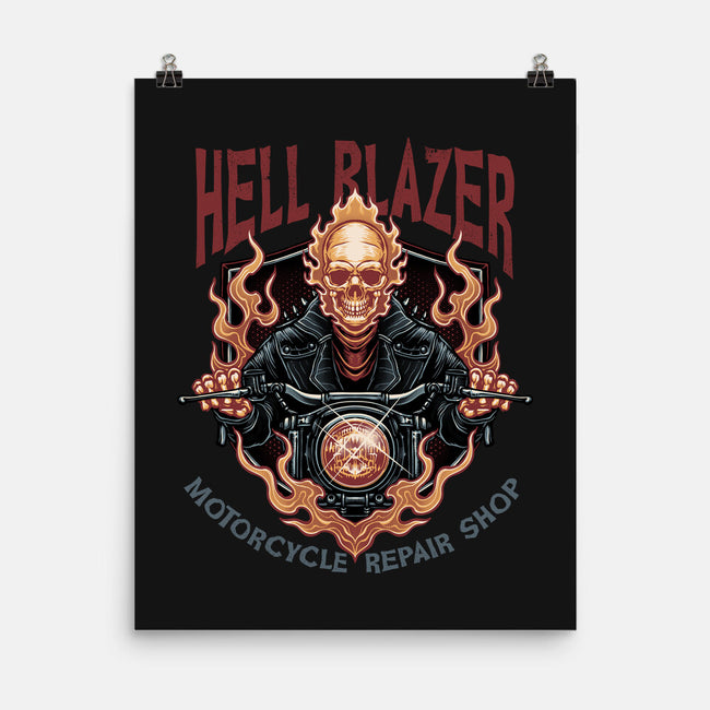 Hellblazer Motorcycle Repair Shop-None-Matte-Poster-glitchygorilla