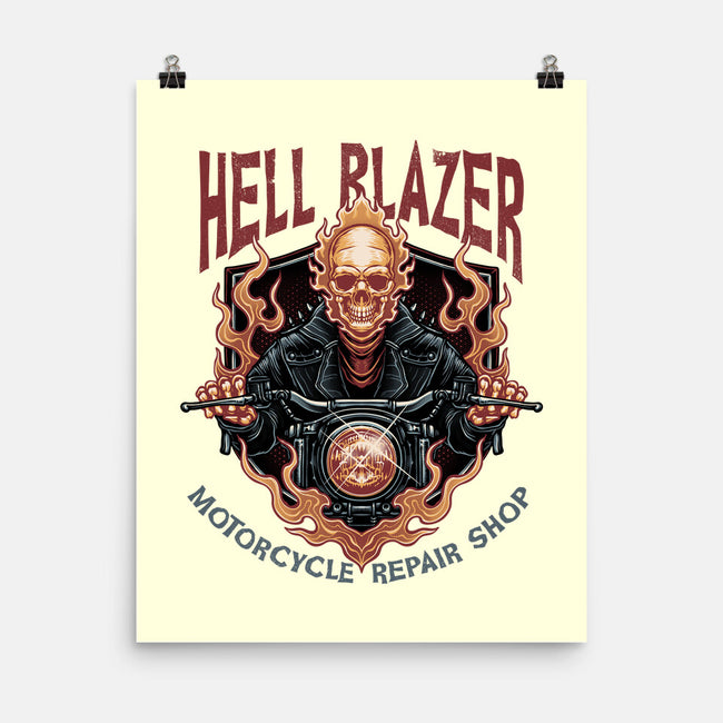 Hellblazer Motorcycle Repair Shop-None-Matte-Poster-glitchygorilla