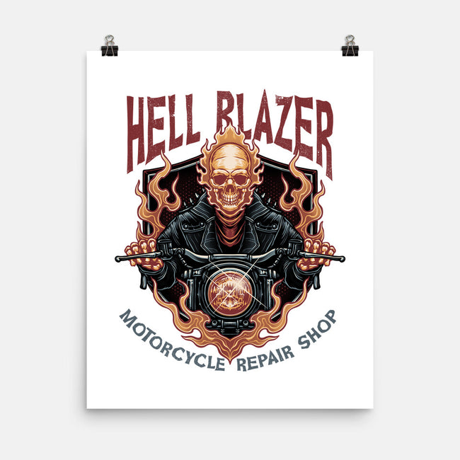 Hellblazer Motorcycle Repair Shop-None-Matte-Poster-glitchygorilla