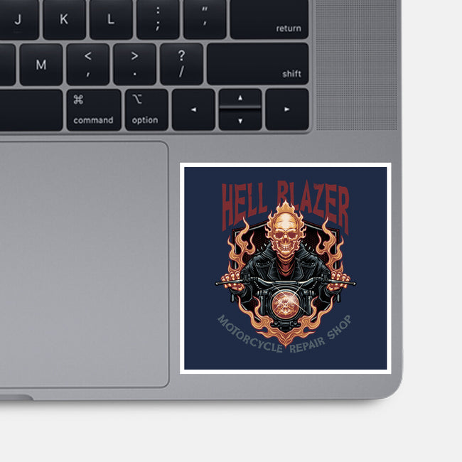 Hellblazer Motorcycle Repair Shop-None-Glossy-Sticker-glitchygorilla