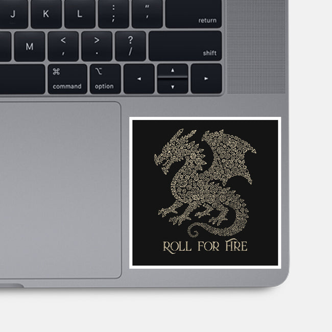 Roll For Fire-None-Glossy-Sticker-NMdesign