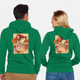 Witchy Frog-Unisex-Zip-Up-Sweatshirt-fanfabio