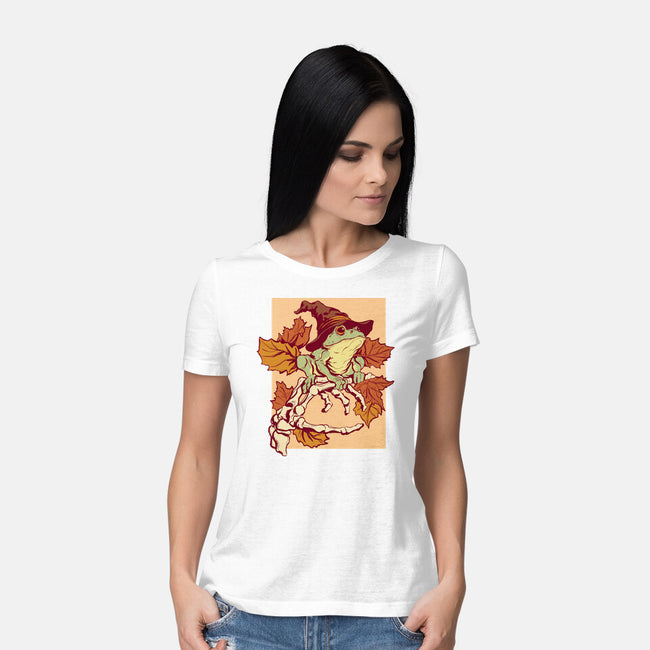 Witchy Frog-Womens-Basic-Tee-fanfabio