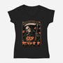 Grim Reaper Autumn-Womens-V-Neck-Tee-Studio Mootant
