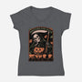 Grim Reaper Autumn-Womens-V-Neck-Tee-Studio Mootant