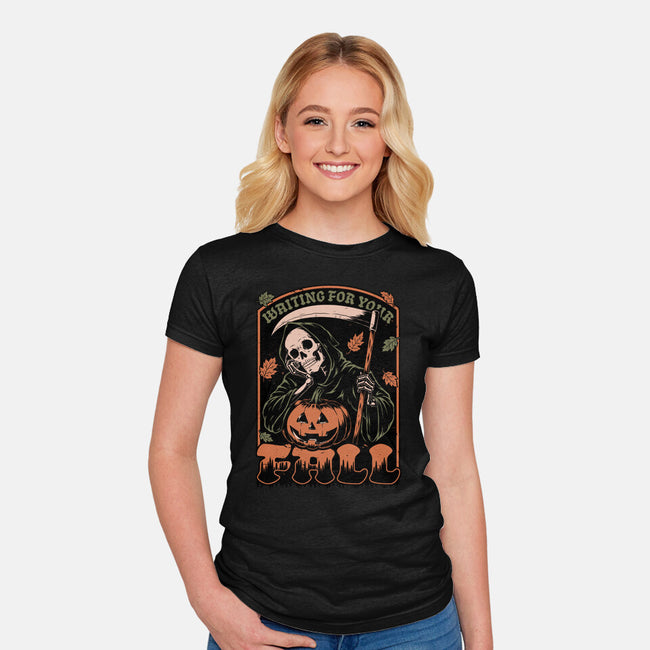 Grim Reaper Autumn-Womens-Fitted-Tee-Studio Mootant
