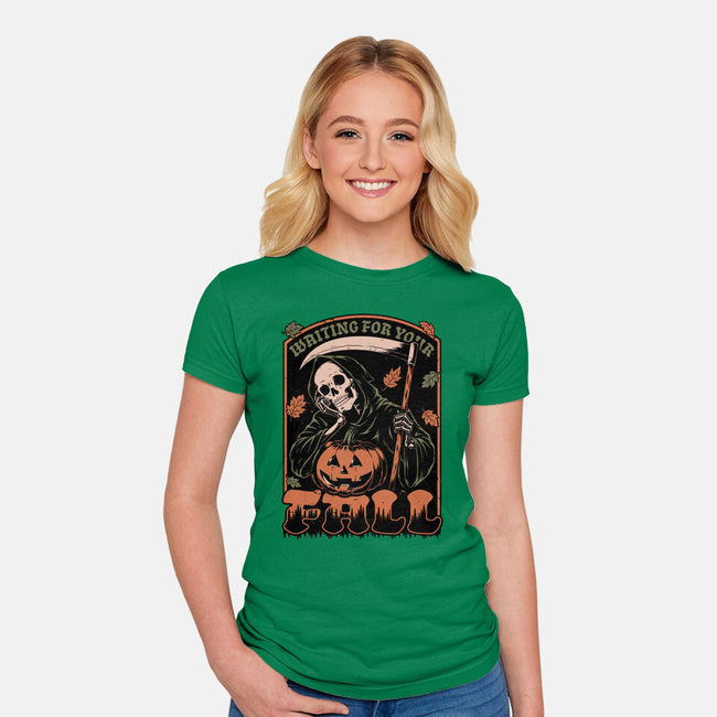 Grim Reaper Autumn-Womens-Fitted-Tee-Studio Mootant