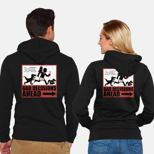 Dungeon Crawler Bad Decisions-Unisex-Zip-Up-Sweatshirt-Studio Mootant