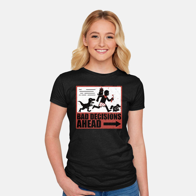 Dungeon Crawler Bad Decisions-Womens-Fitted-Tee-Studio Mootant