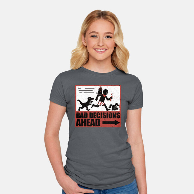 Dungeon Crawler Bad Decisions-Womens-Fitted-Tee-Studio Mootant