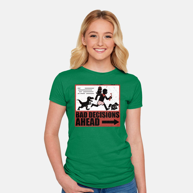 Dungeon Crawler Bad Decisions-Womens-Fitted-Tee-Studio Mootant
