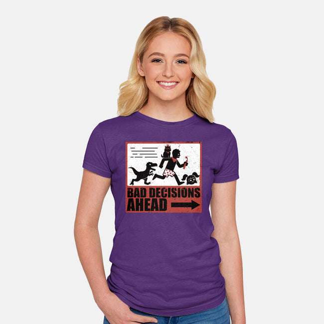 Dungeon Crawler Bad Decisions-Womens-Fitted-Tee-Studio Mootant