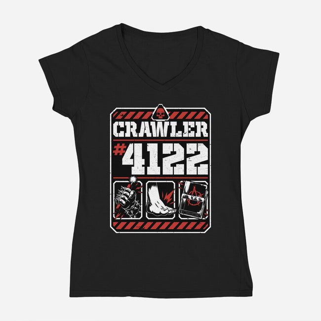 Dungeon Crawler 4122-Womens-V-Neck-Tee-Studio Mootant