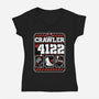 Dungeon Crawler 4122-Womens-V-Neck-Tee-Studio Mootant