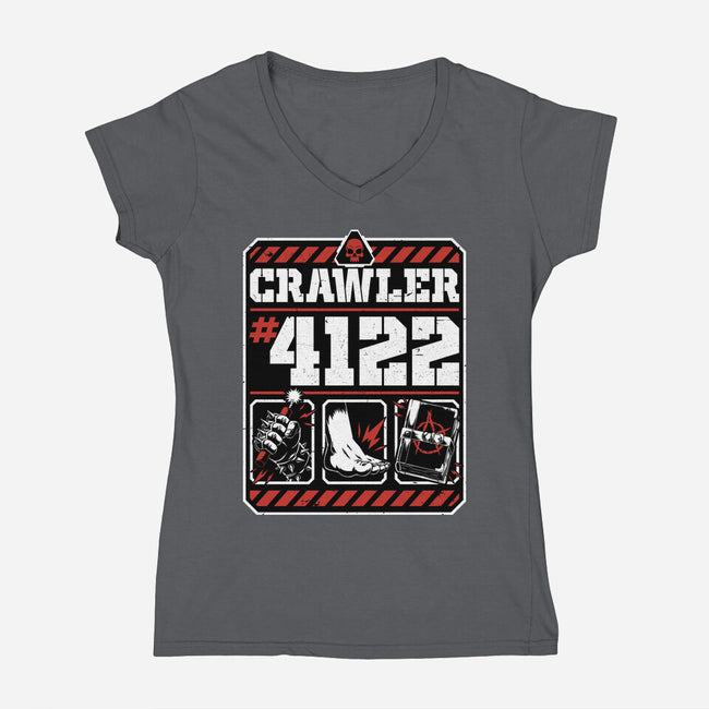 Dungeon Crawler 4122-Womens-V-Neck-Tee-Studio Mootant