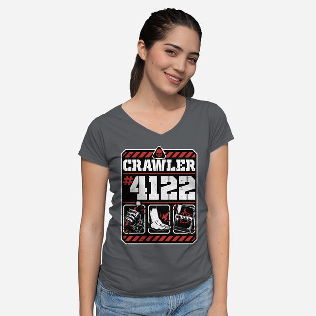 Dungeon Crawler 4122-Womens-V-Neck-Tee-Studio Mootant