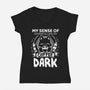 Dark Like My Coffee-Womens-V-Neck-Tee-Vallina84
