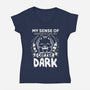 Dark Like My Coffee-Womens-V-Neck-Tee-Vallina84