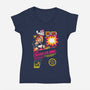 Super Crawler Bro-Womens-V-Neck-Tee-demonigote
