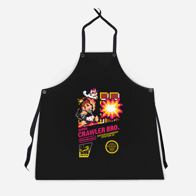 Super Crawler Bro-Unisex-Kitchen-Apron-demonigote