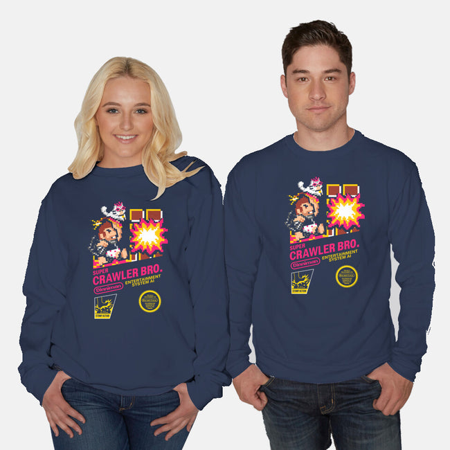 Super Crawler Bro-Unisex-Crew Neck-Sweatshirt-demonigote