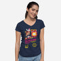 Super Crawler Bro-Womens-V-Neck-Tee-demonigote