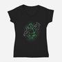 Doom Line-Womens-V-Neck-Tee-nickzzarto